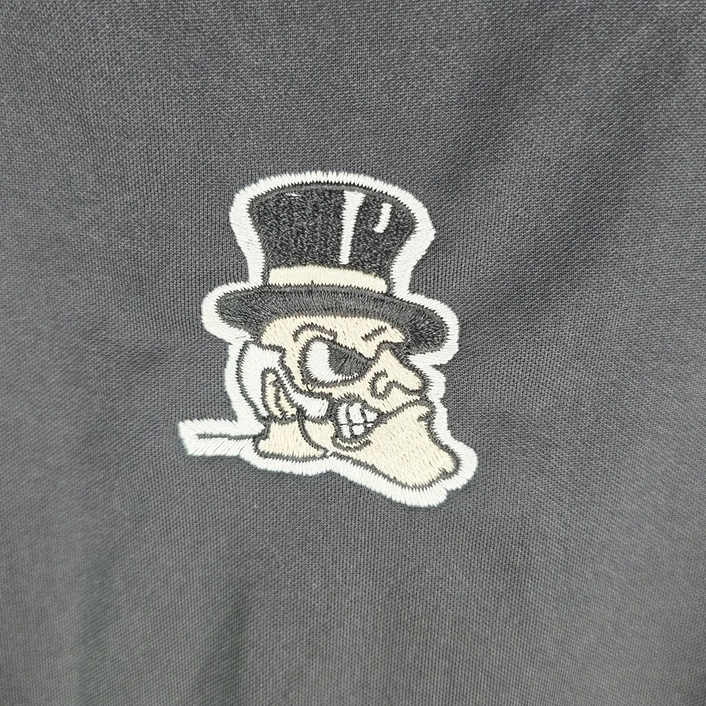 Wake Forest Demon Deacons Polo Shirt Mens Small Black Nike DriFIT Basketball